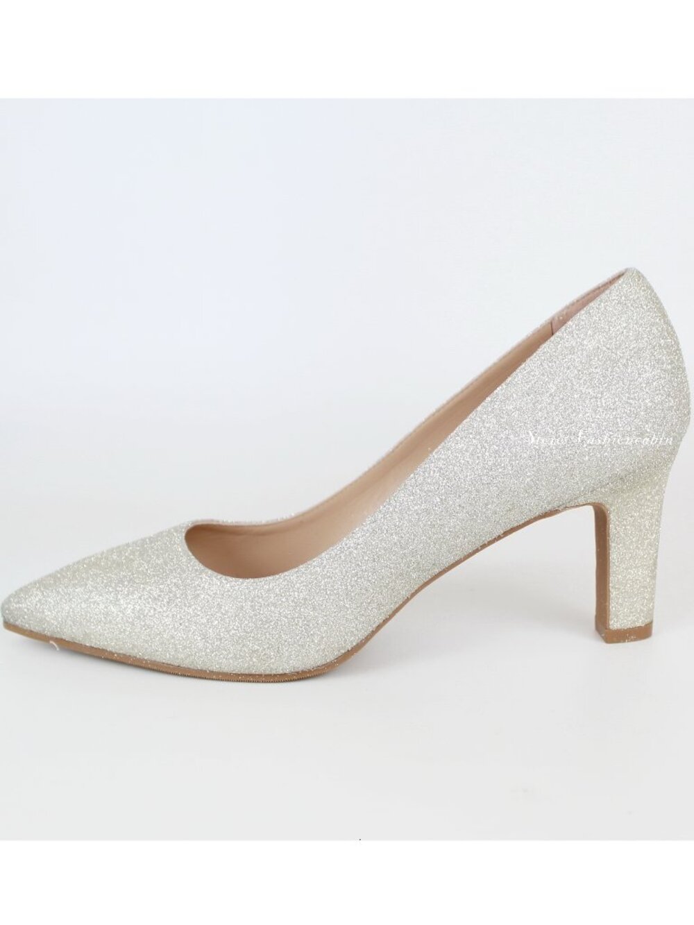 NEW Stuart Weitzman Adria Glitter Coating Heeled Pumps, US 8.5, Party & Wedding